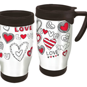 Copo Caneca Térmica Dia Dos Namorados Love Branco