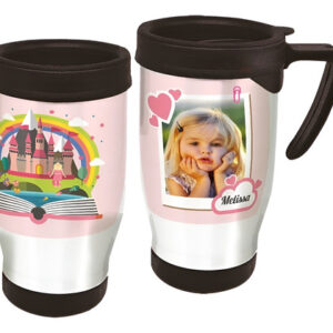Copo Caneca Térmica Princesa Com Foto Branco