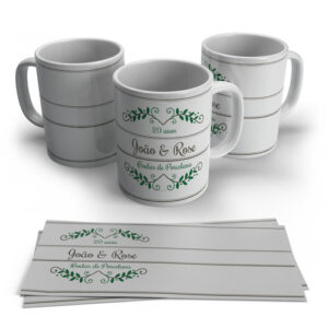 Caneca Plástica Com Nome - Bodas De Porcelana