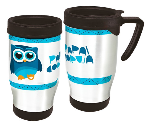 Copo Caneca Térmica Dia Dos Pais Pai Coruja Branco