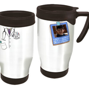 Copo Caneca Térmica Profissão Médico Com Foto Branco