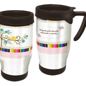 Copo Caneca Térmica Profissão Dia Dos Professores Coruja Ros