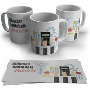 Caneca Personalizada Profissões Ciências Contábeis Com Nome