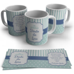 Caneca Personalizada Com Nome - Lembrança De Batizado - Azul