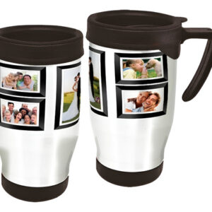 Copo Caneca Térmica Quadro De Fotos Branco