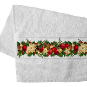 Toalha De Lavabo Natal - Guirlanda ( 5 Unidades )