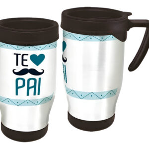 Copo Caneca Térmica Dia Dos Pais - Te Amo Pai Branco Te Amo Pai