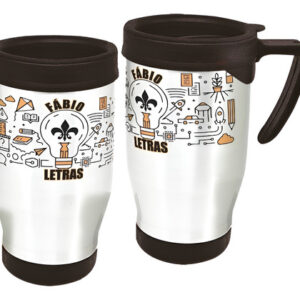 Copo Caneca Térmica Profissão Letras Branco