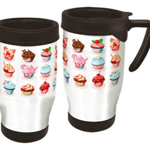 Copo Caneca Térmica Cupcake Branco