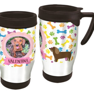 Copo Caneca Térmica Pet - Dachshund Salsicha Branco Copo Caneca Térmica Pet - Dachshund Salsicha