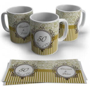 Caneca Personalizada Com Nome - Bodas De Ouro