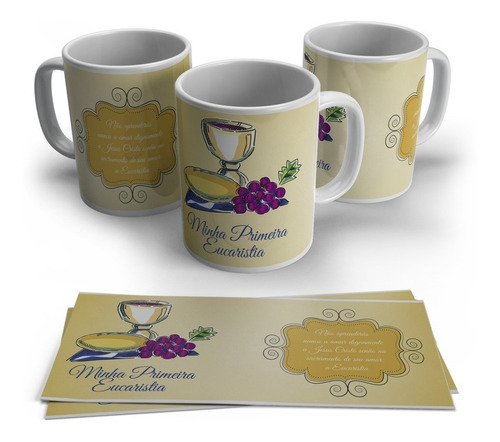 Caneca Personalizada Primeira Eucaristia - Primeira Comunhão