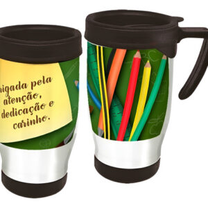 Copo Caneca Térmica Dia Dos Professores - Recadinho Branco