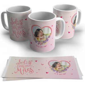 Caneca Personalizada Dia Das Mães - Eu Te Amo! Branco Dia Das Mães