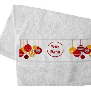 Toalha De Lavabo Natal - Bolas De Natal ( 2 Toalhas )