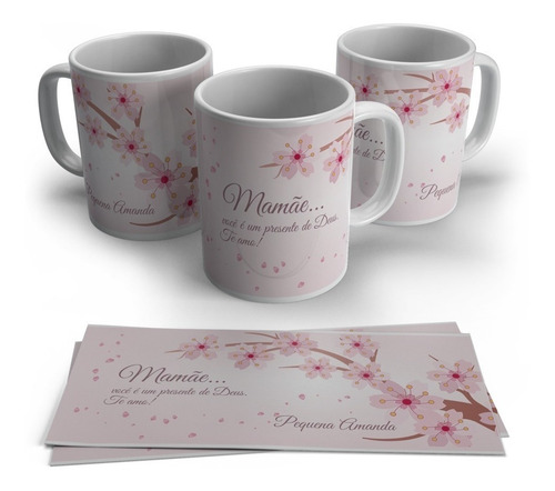Caneca Personalizada Dia Das Mães Flor De Cerejeira