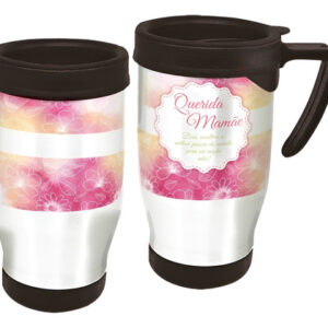 Copo Caneca Térmica Dia Das Mães Aquarela Branco