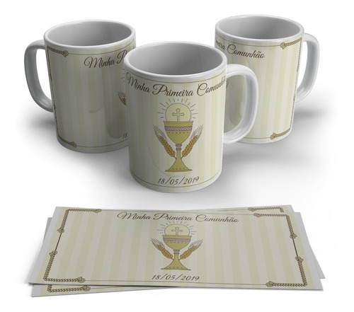 Caneca Personalizada Religião - Minha Primeira Comunhão