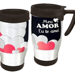 Copo Caneca Térmica Dia Dos Namorados Eu Te Amo Branco
