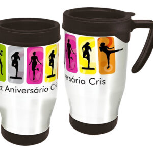 Copo Caneca Térmica Fitness Feminina Branco