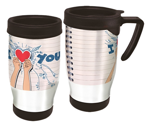 Copo Caneca Térmica I Love You Branco