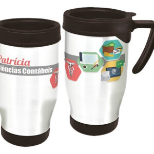 Copo Caneca Térmica Profissão Ciências Contábeis Novo Branco