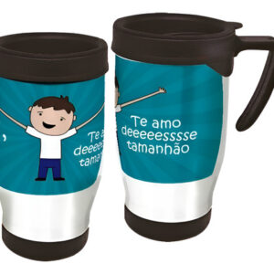 Copo Caneca Térmica Dia Dos Pais Abraço - Menino Branco Dia Dos Pais Abraço - Menino