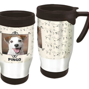 Copo Caneca Térmica Pet - Cachorro Com Foto Branco