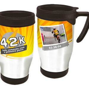 Copo Caneca Térmica Corrida De Rua Maratona Branco