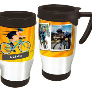 Copo Caneca Térmica Bike Com Foto Branco