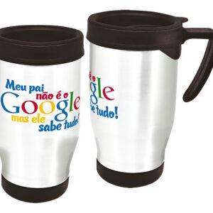 Copo Caneca Térmica Dia Dos Pais Google Branco Google