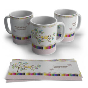 Caneca Plástica - Dia Dos Professores Lápis De Cor