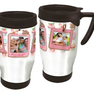 Copo Caneca Térmica Cupcake Fotos Branco