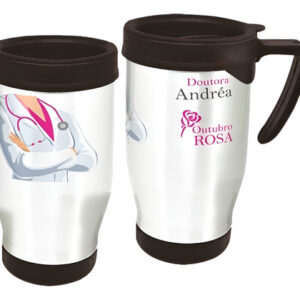 Copo Caneca Térmica Profissão Médica Rosa Branco