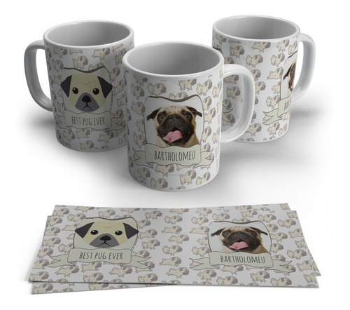 Caneca Personalizada Cachorro Pug Filhote