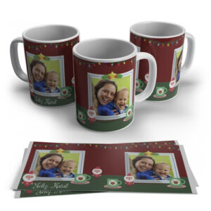 Caneca Personalizada Feliz Natal Com Foto