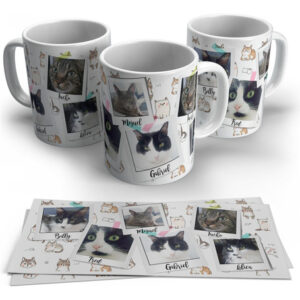 Caneca Personalizada Gatinhos Com Foto Branco