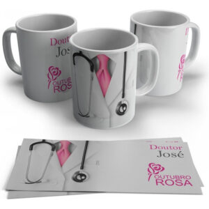 Caneca Personalizada Com Nome - Médico Outubro Rosa