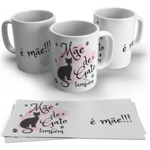 Caneca Personalizada Mãe De Gato Branco Caneca Personalizada Mãe De Gato