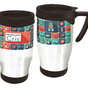 Copo Caneca Térmica Fitness Branco